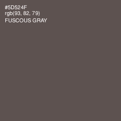 #5D524F - Fuscous Gray Color Image